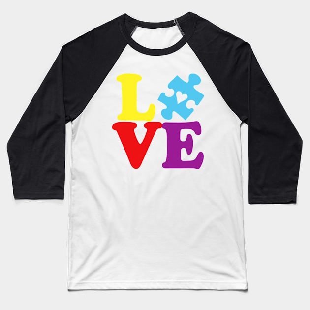 Love Autism Awareness 2021 Baseball T-Shirt by ShariLambert